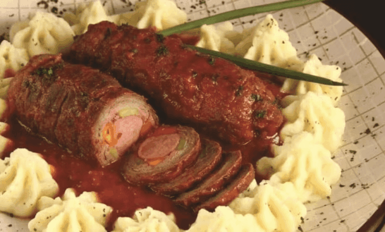 Bife à Rolê com Purê