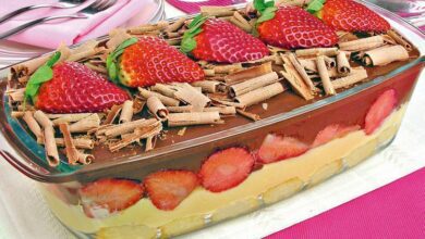 Pavê de Morango com Chocolate
