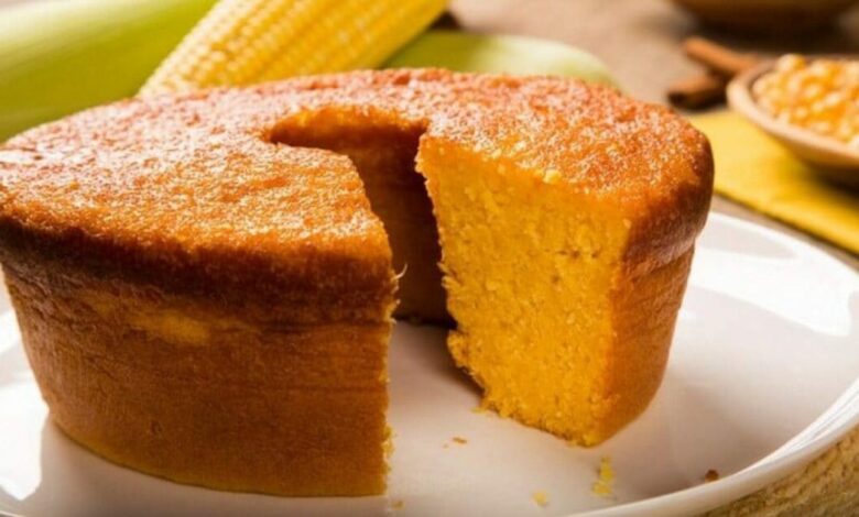 bolo de milho com coco ralado