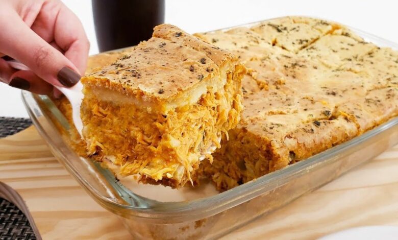 Torta de Frango Cremosa dos seus sonhos