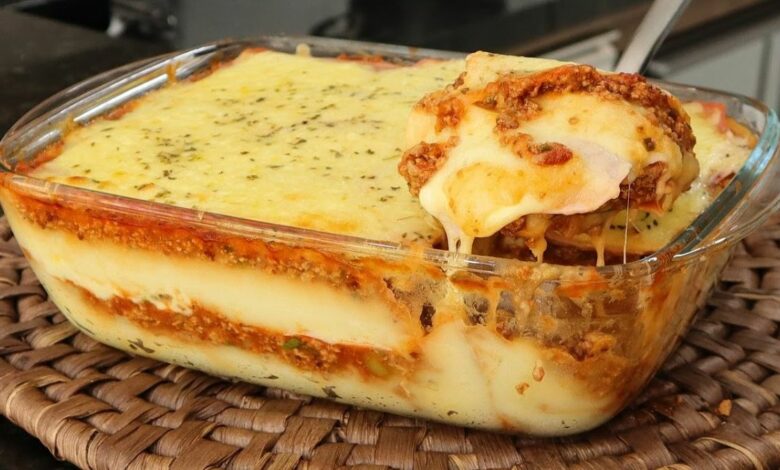 escondidinho de carne moída