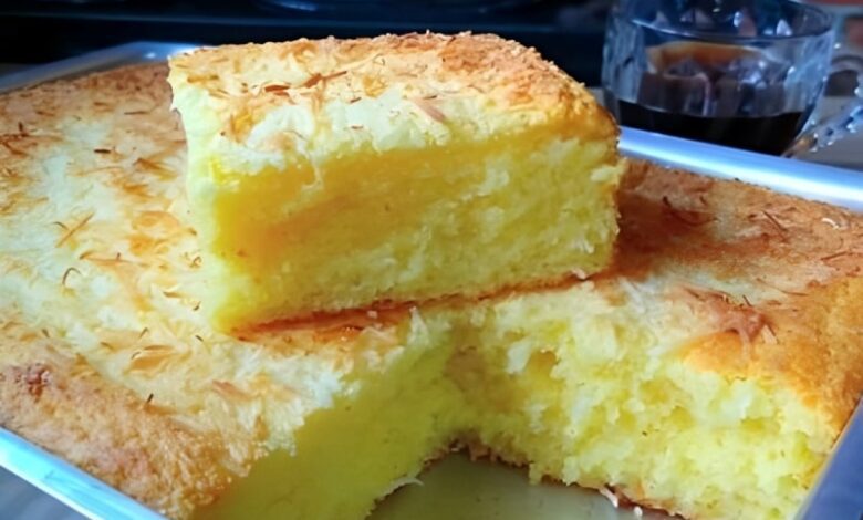 Bolo de Mandioca com Coco de Liquidificador