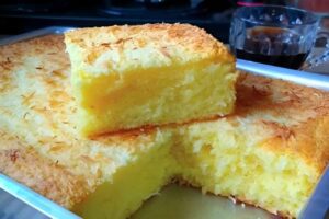 Receita de Bolo de Mandioca com Coco de Liquidificador