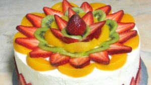 Como fazer bolo de frutas